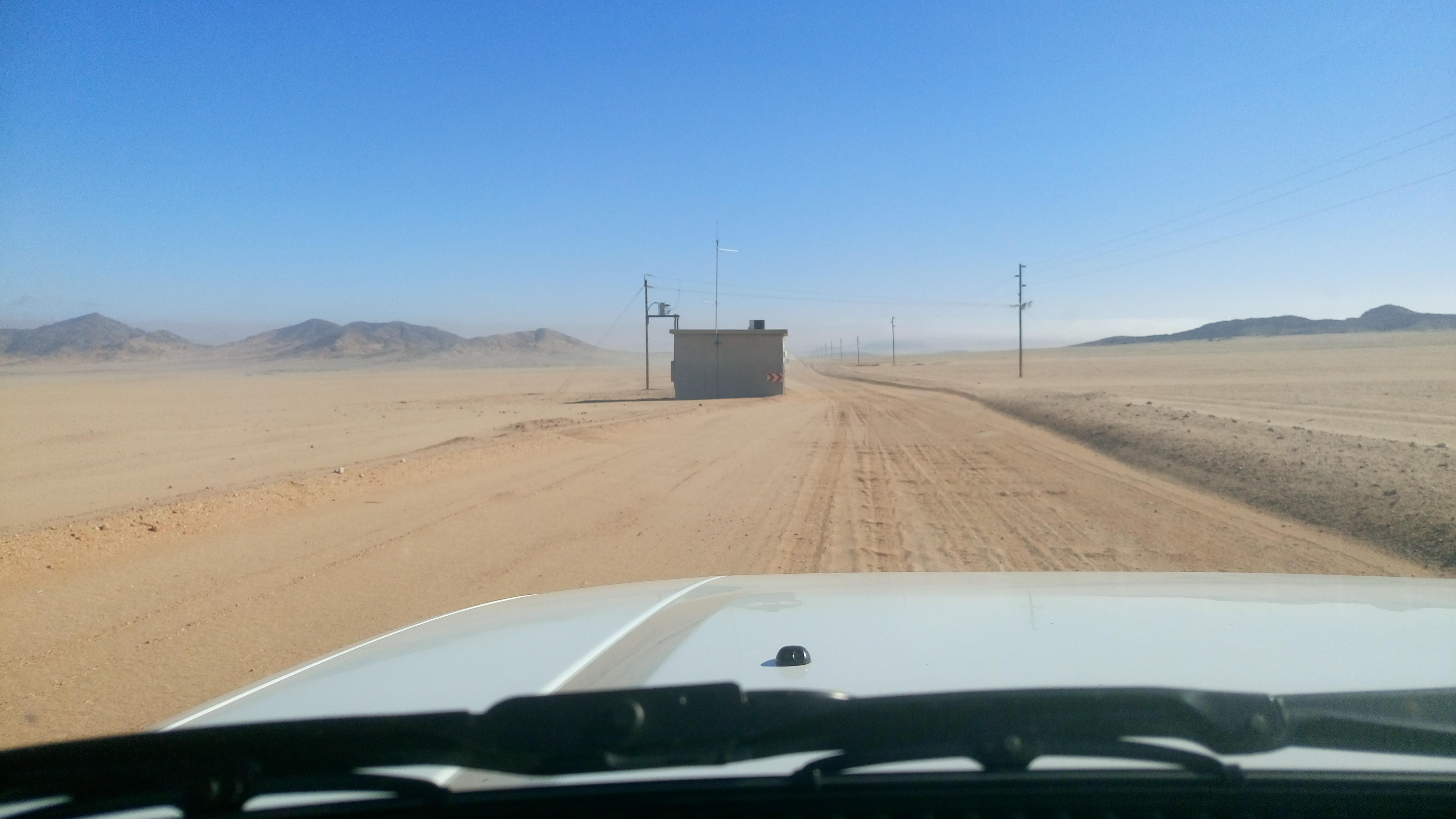 Off the tarmac onto a bit of gravel driving