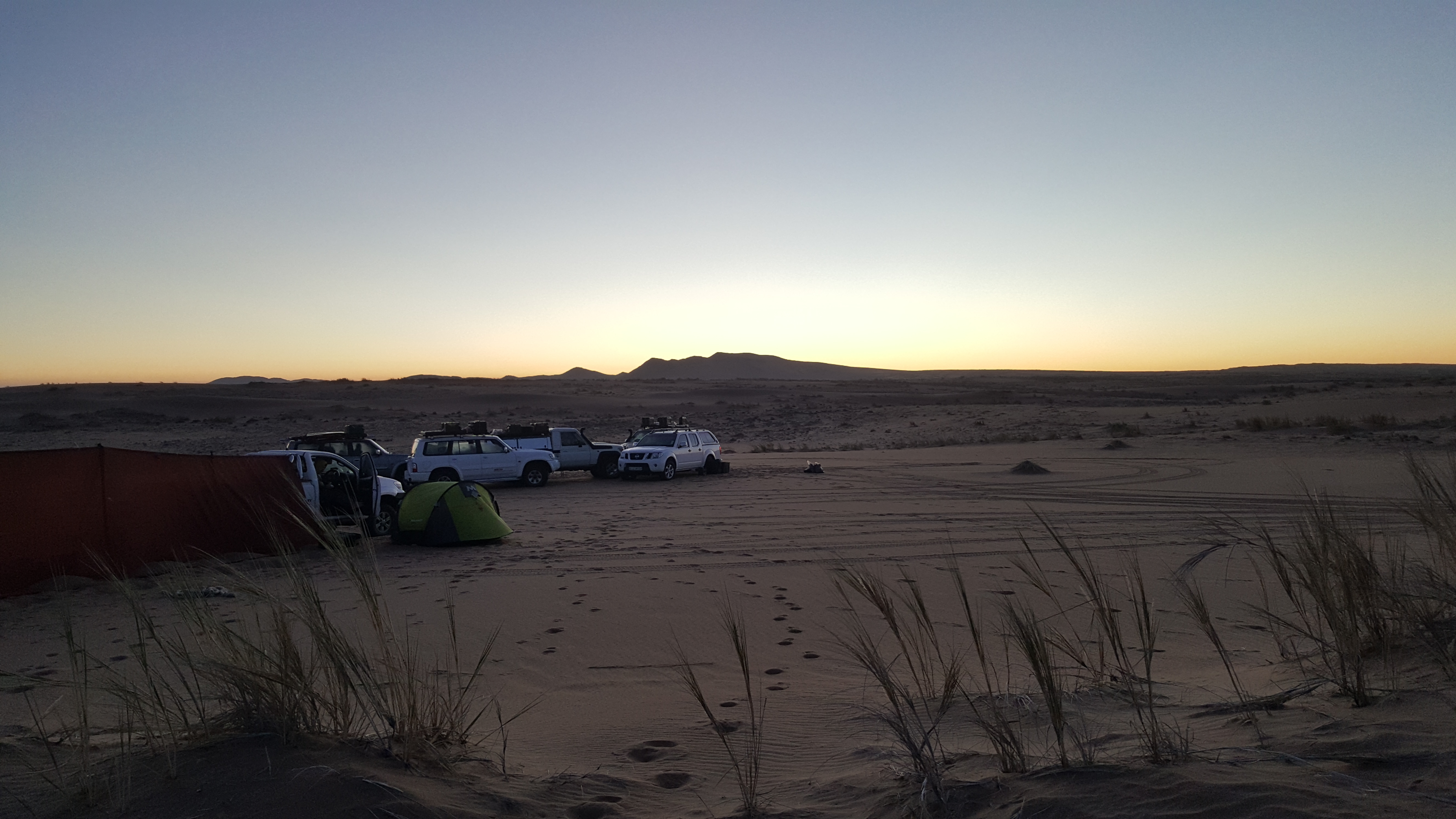 Day break in the desert