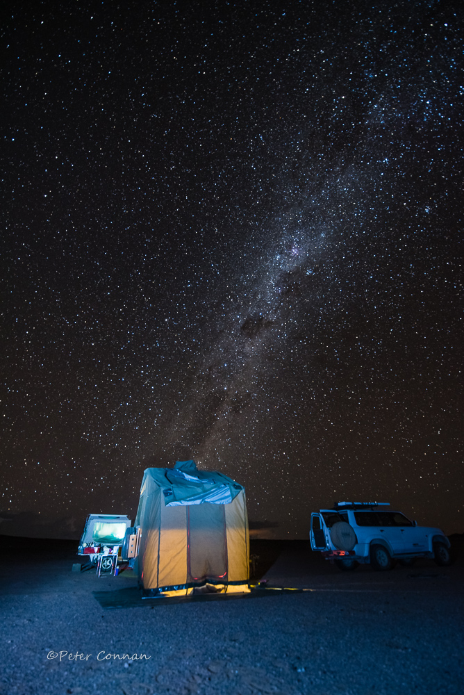 Camping under the stars