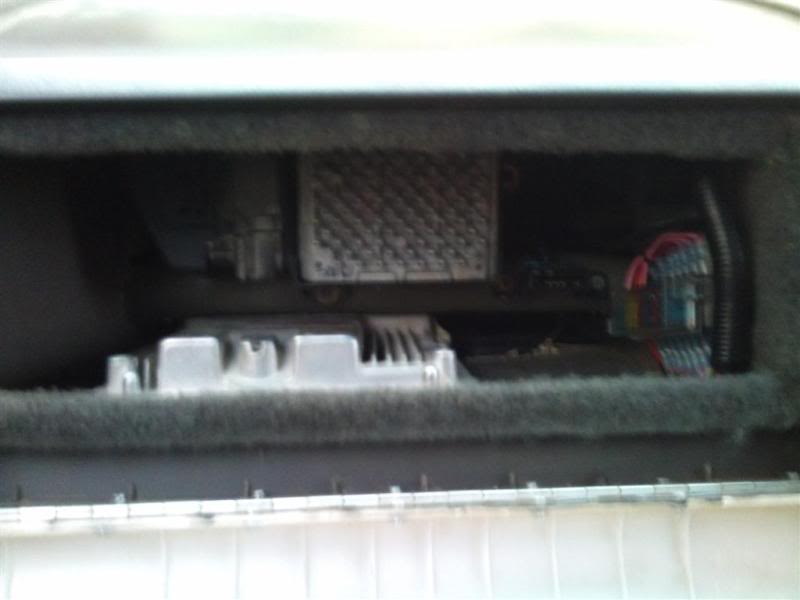 Computers mounted in area above glove compartment