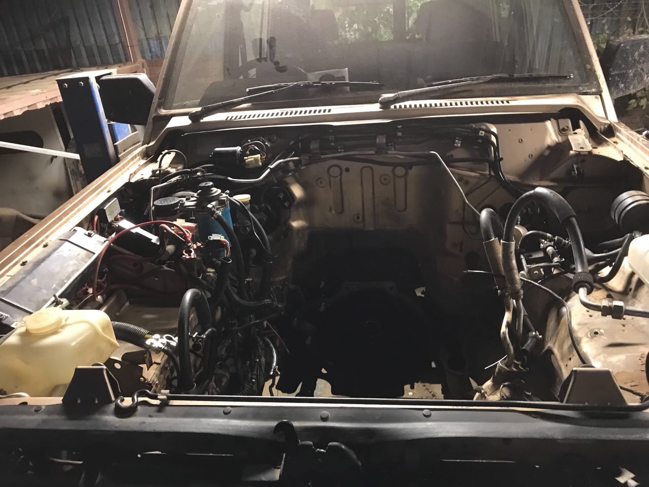 Empty engine bay
