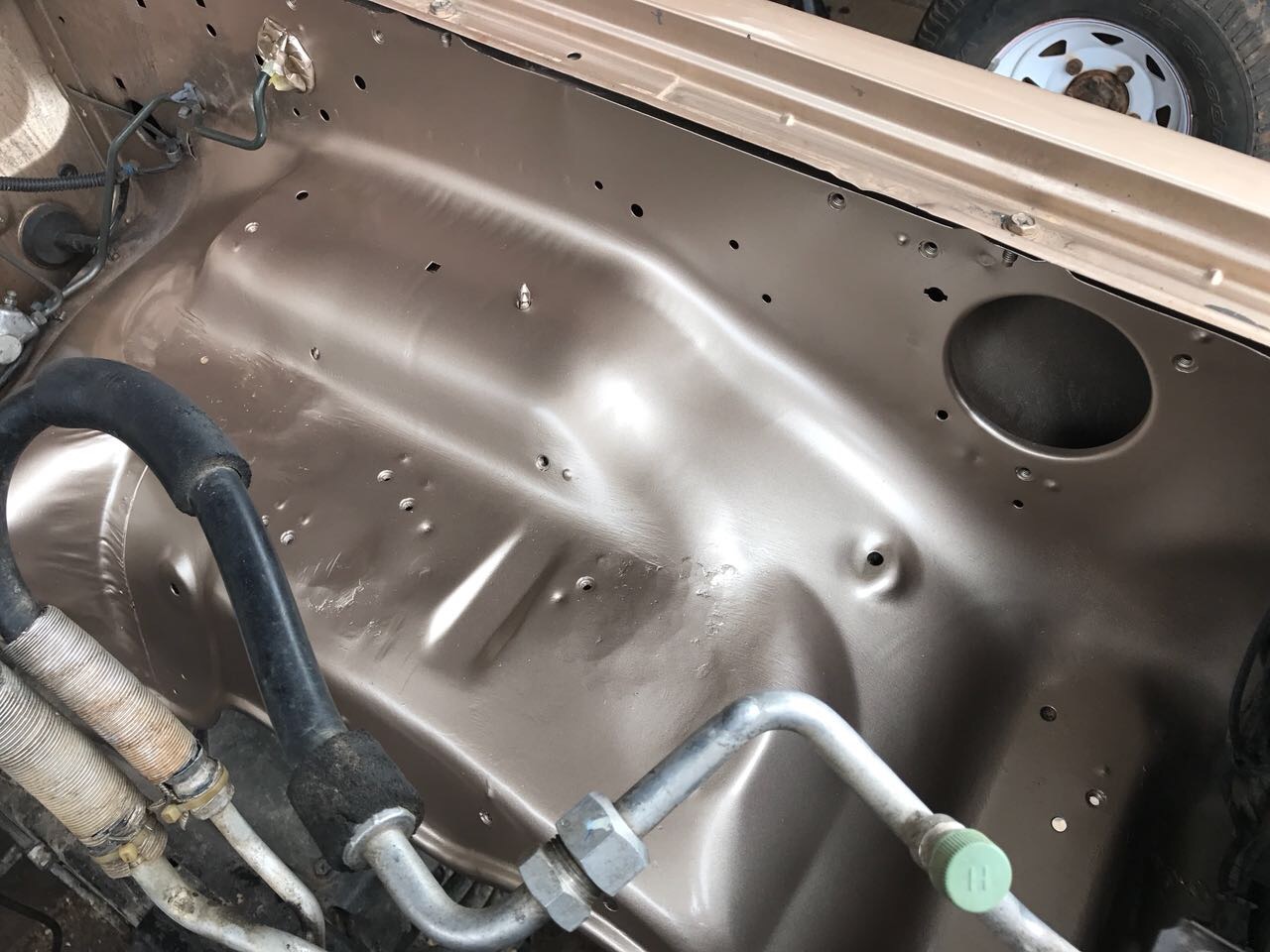 Welded, grined and painted