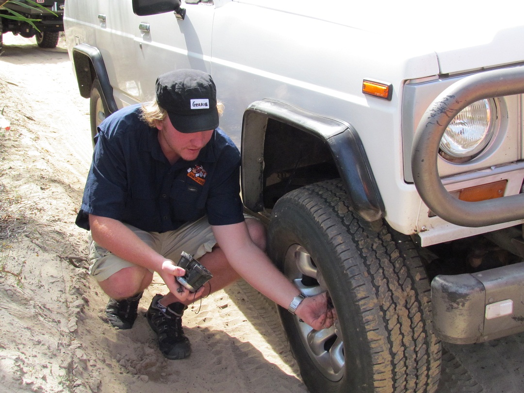Gerrie picking up the bits...