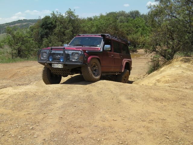 Petes Big Red just chilling on a cross axle