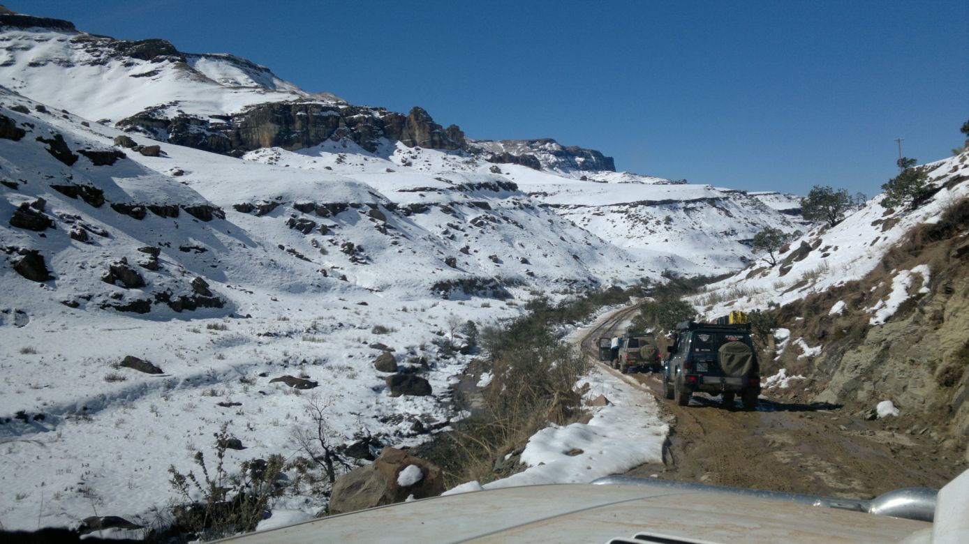 The road from Sani Pass back towards Himeville