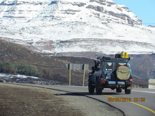 en-route to Sani Pass