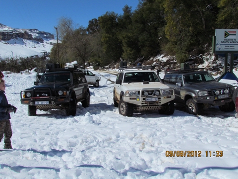 Snow at Sani Pass