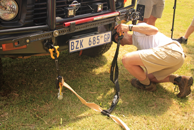 Preparing Grant's Troll and the straps for a failed revcovery.