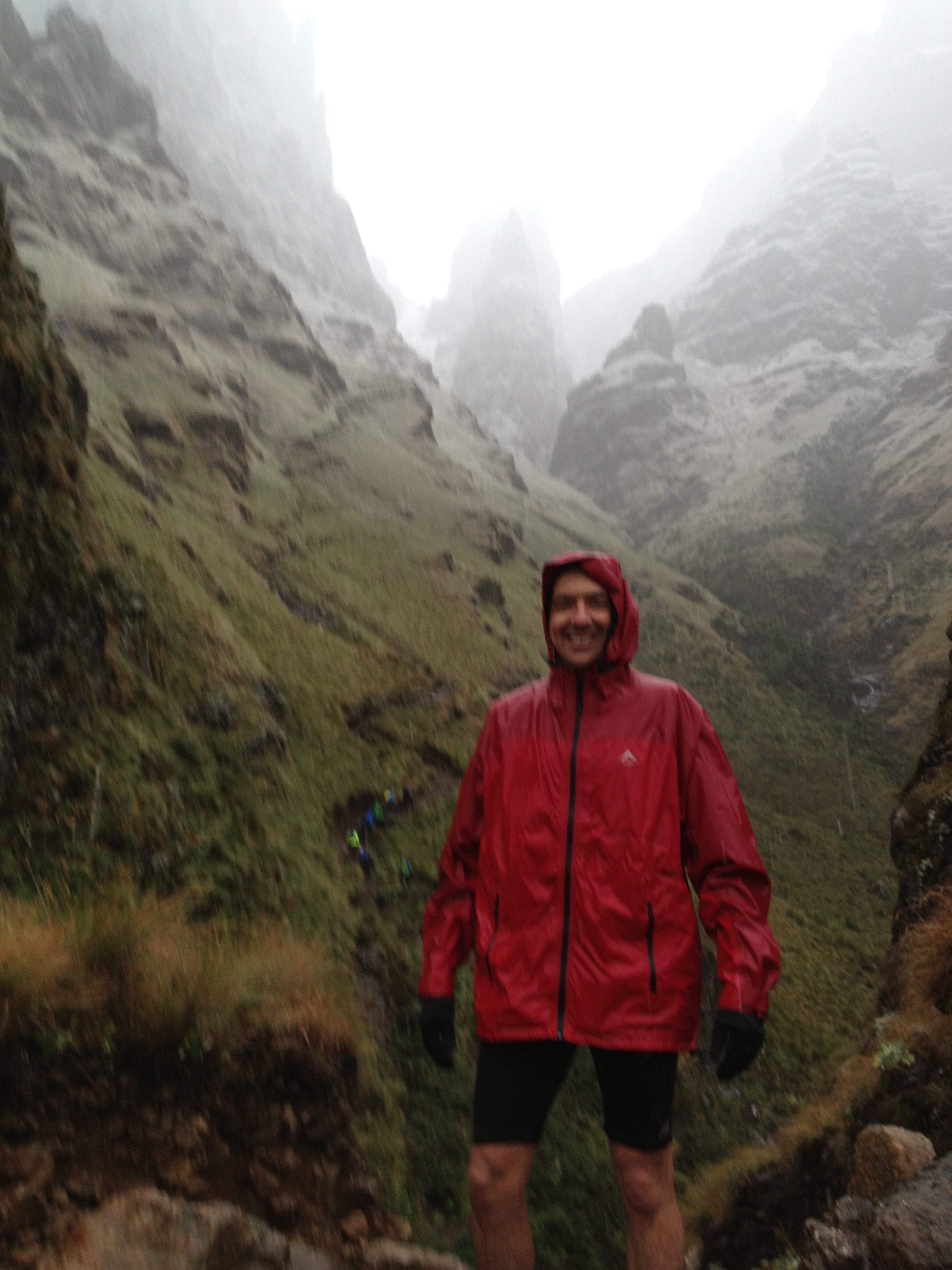 Half way up, not so cold yet. My facial muscles could still make a smile