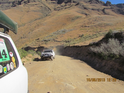 going up Sani Pass