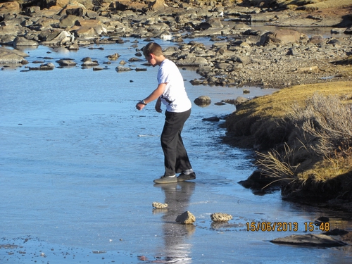 Taking chances walking on thin ice !!