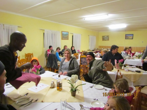 Mokhotlong dining room.... just before I brought out my famous Austrian gluhwein