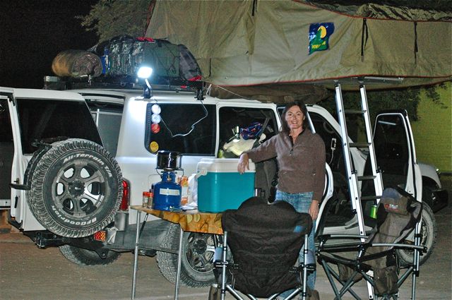 night's supper down the hatch, an early cold night to bed, then up early and off to the next waterhole