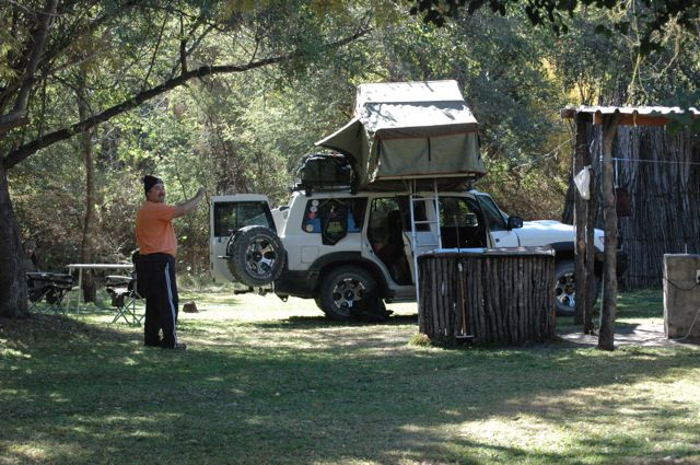 we chose a private campsite, with own ablutions - built of branch-fenced, open aired structure. The sky / star topped, showers in the evenings were FANTASTIC ... :-)