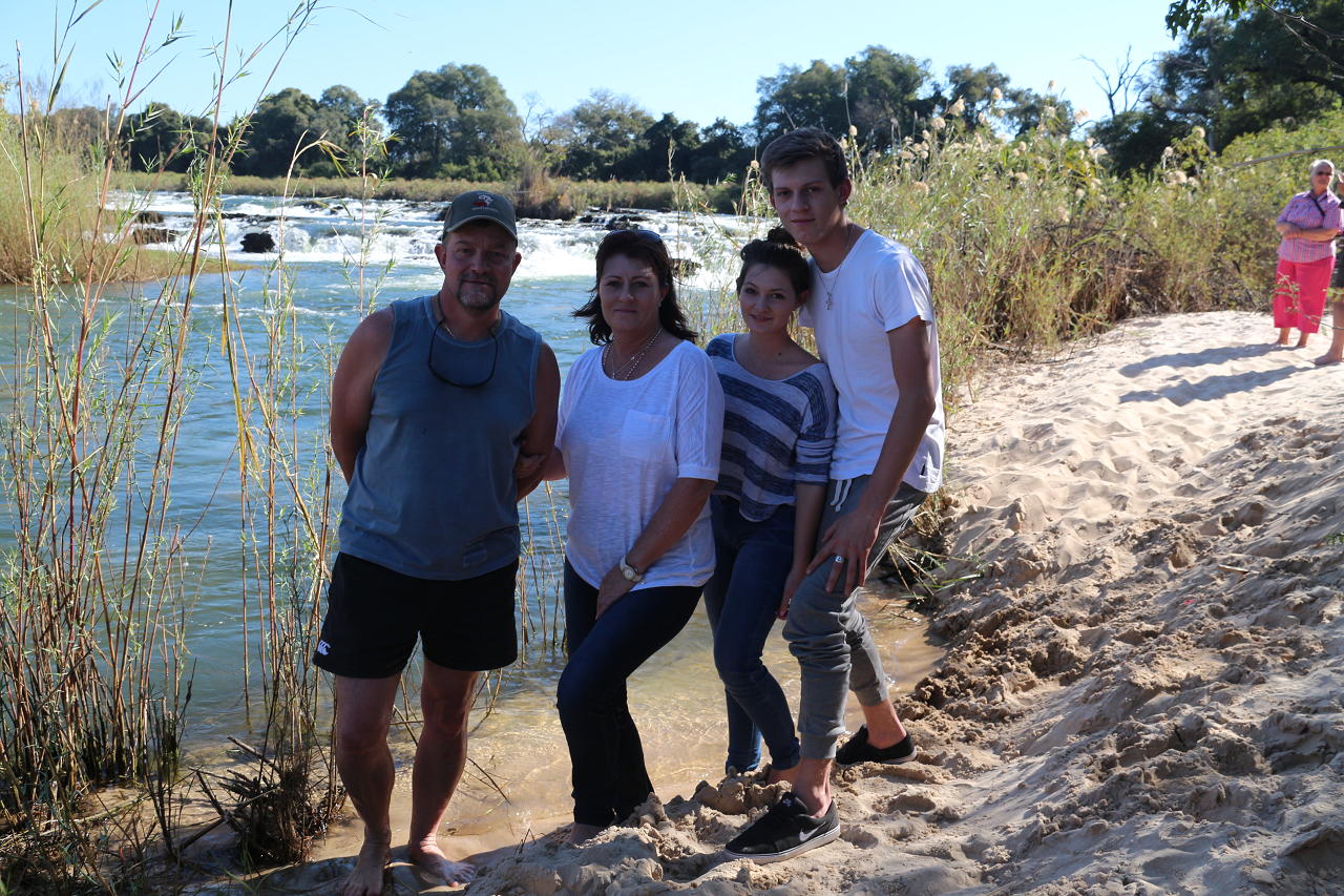 Family pic at Popa Falls