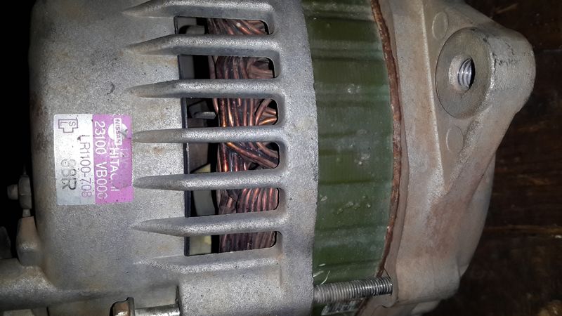 Hitachi Alternator showing part/model numbers